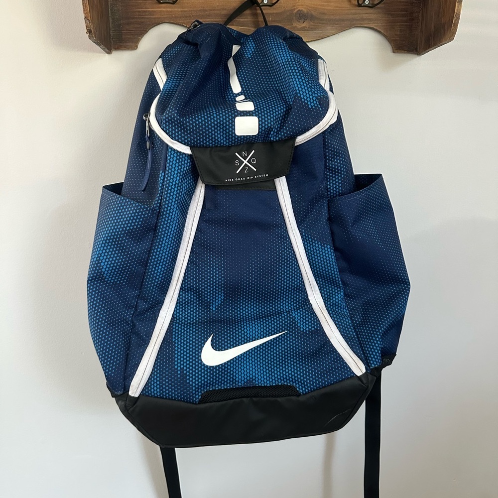 Nike Quad Zip System Navy and Black Basketball Backpack